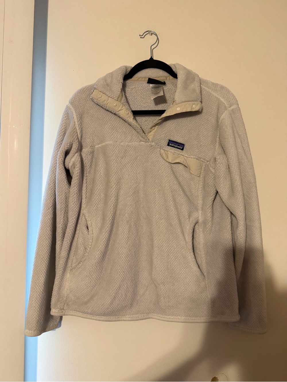 Patagonia Cream/Light Gray RE-Tool Snap-T Fleece Pullover